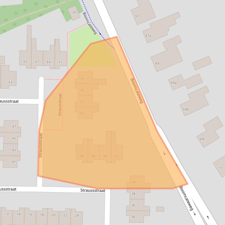 Kaart van postcodegebied 7442JZ.