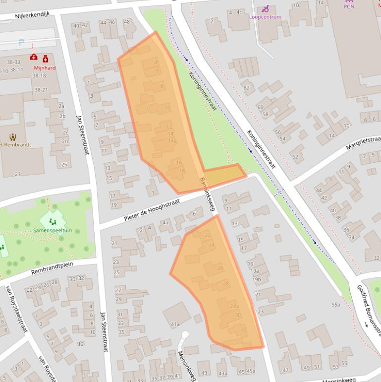 Kaart van postcodegebied 7442KB.