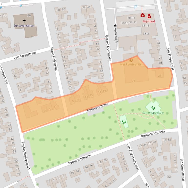 Kaart van postcodegebied 7442KH.