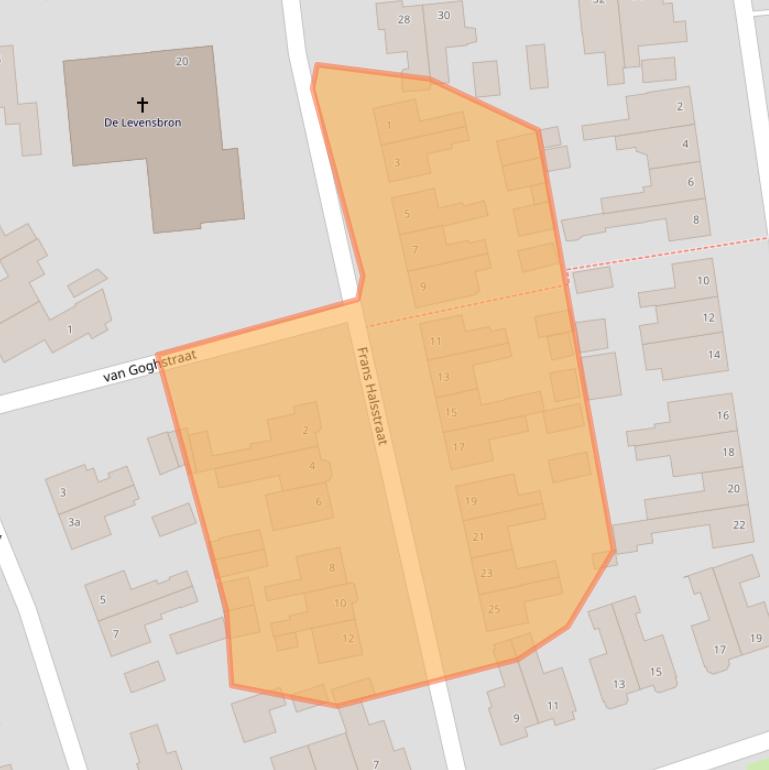 Kaart van postcodegebied 7442KL.