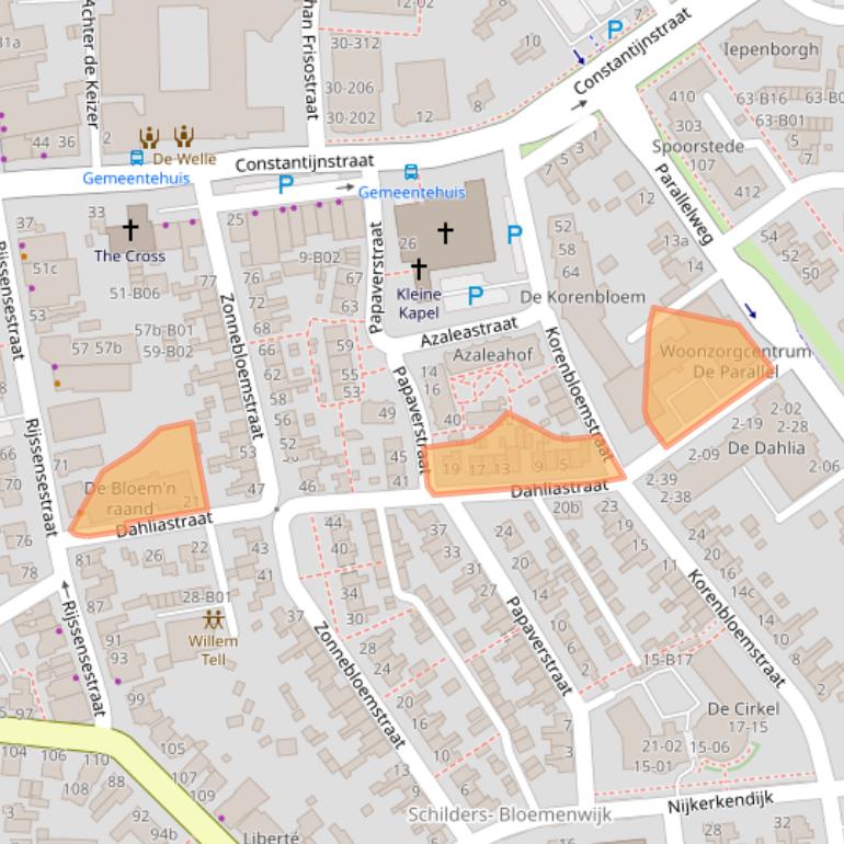 Kaart van postcodegebied 7442LA.