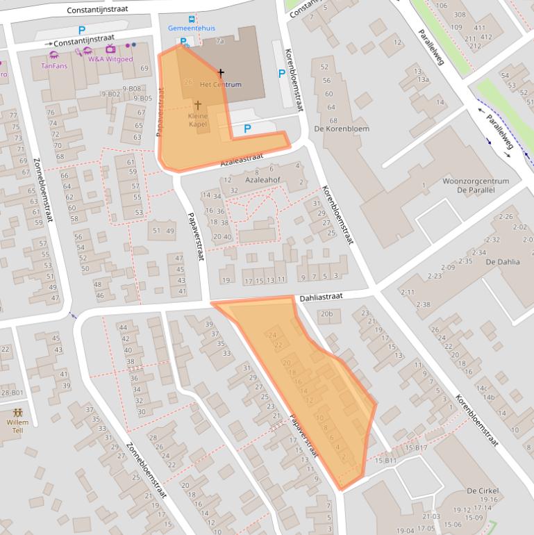 Kaart van postcodegebied 7442LJ.