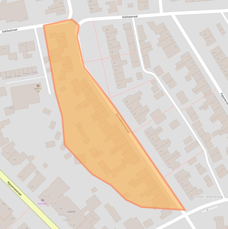 Kaart van postcodegebied 7442LK.