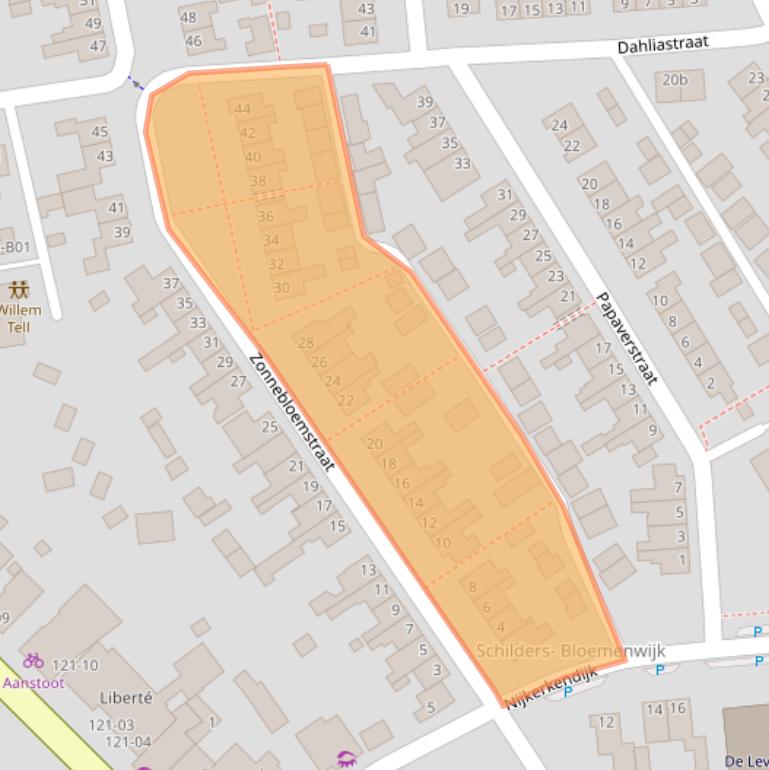 Kaart van postcodegebied 7442LM.