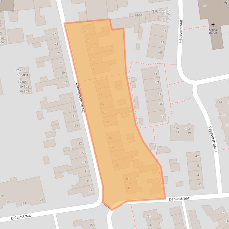 Kaart van postcodegebied 7442LN.