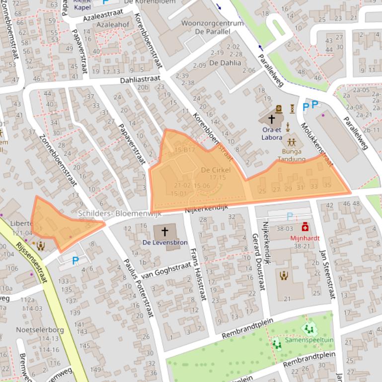 Kaart van postcodegebied 7442LR.