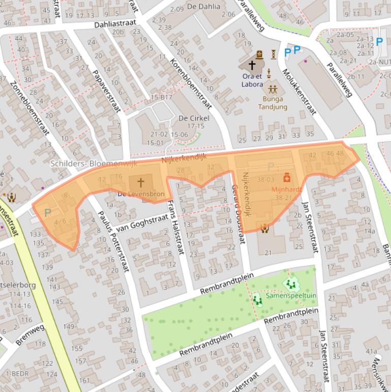 Kaart van postcodegebied 7442LS.