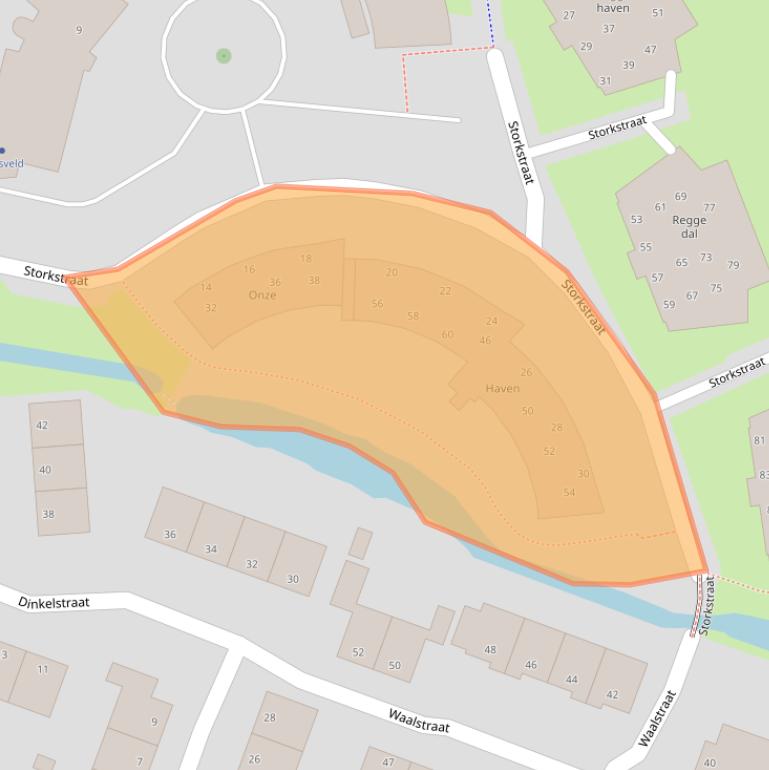 Kaart van postcodegebied 7442LT.