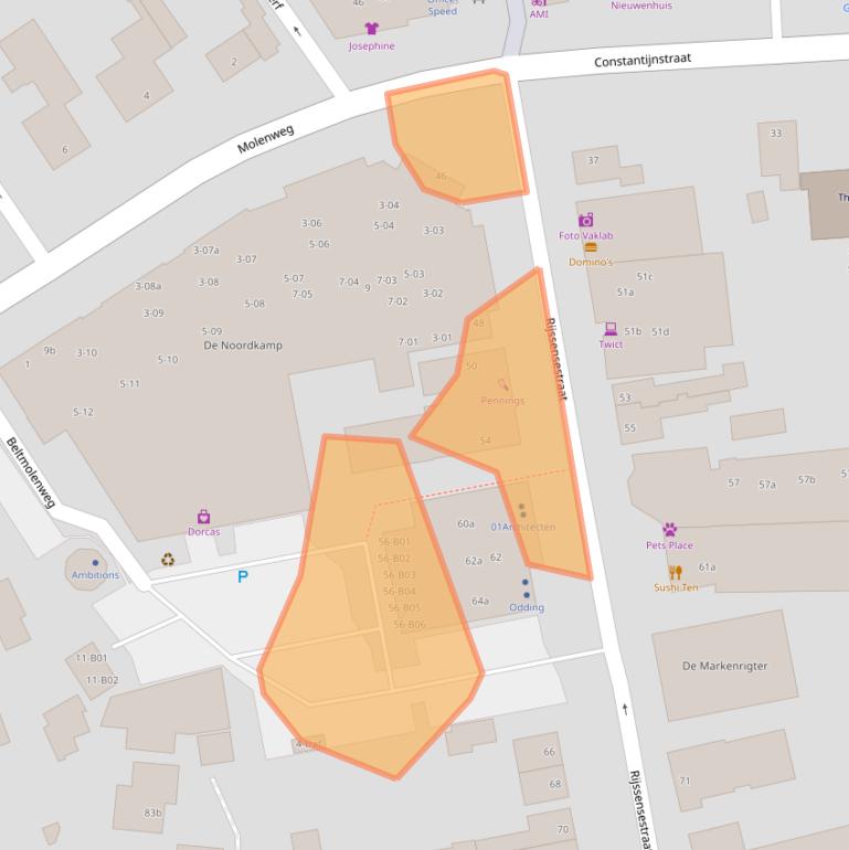 Kaart van postcodegebied 7442MJ.