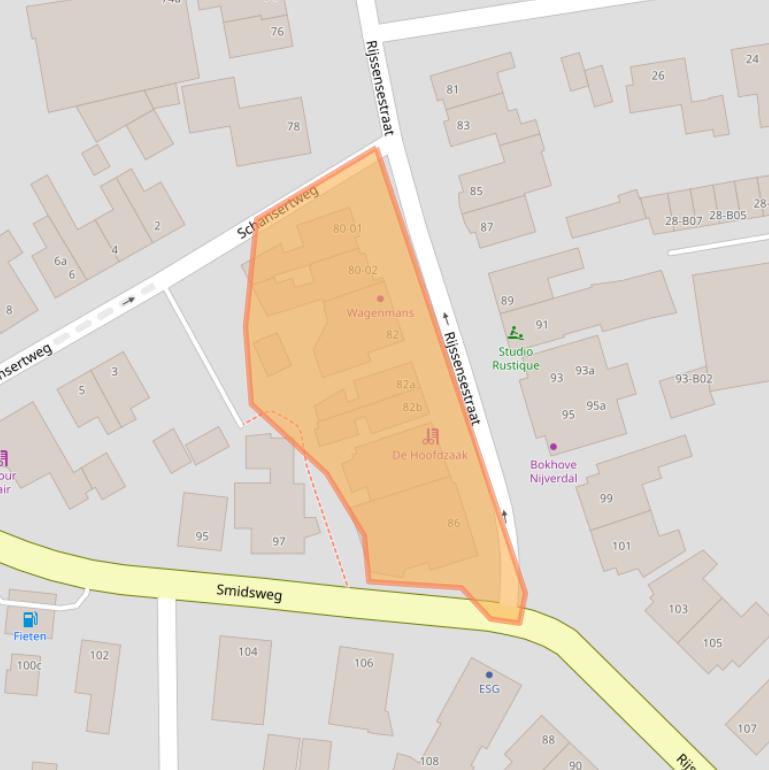 Kaart van postcodegebied 7442ML.