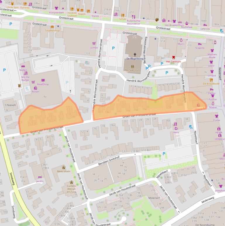 Kaart van postcodegebied 7442MT.