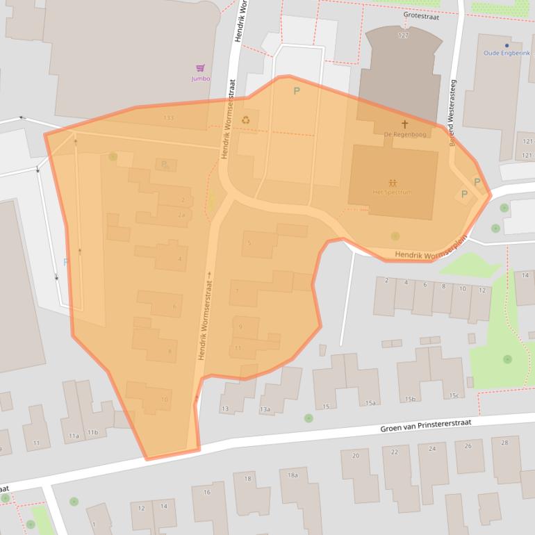 Kaart van postcodegebied 7442MX.