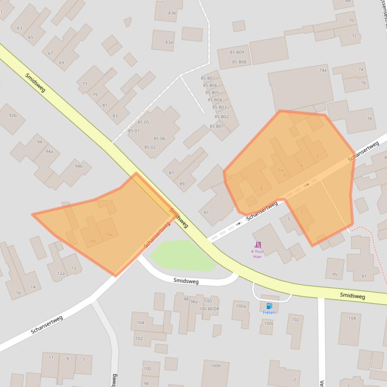 Kaart van postcodegebied 7442ND.