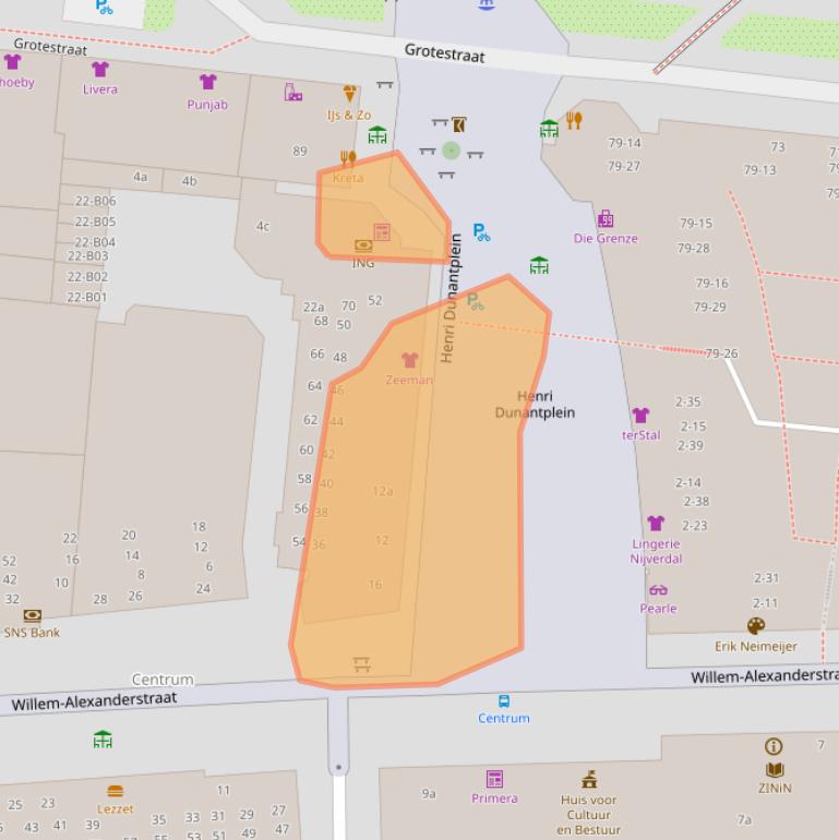 Kaart van postcodegebied 7442NJ.