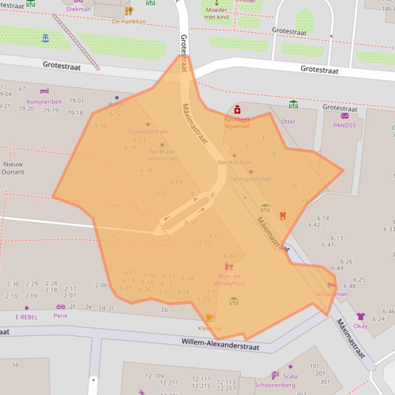 Kaart van postcodegebied 7442NW.