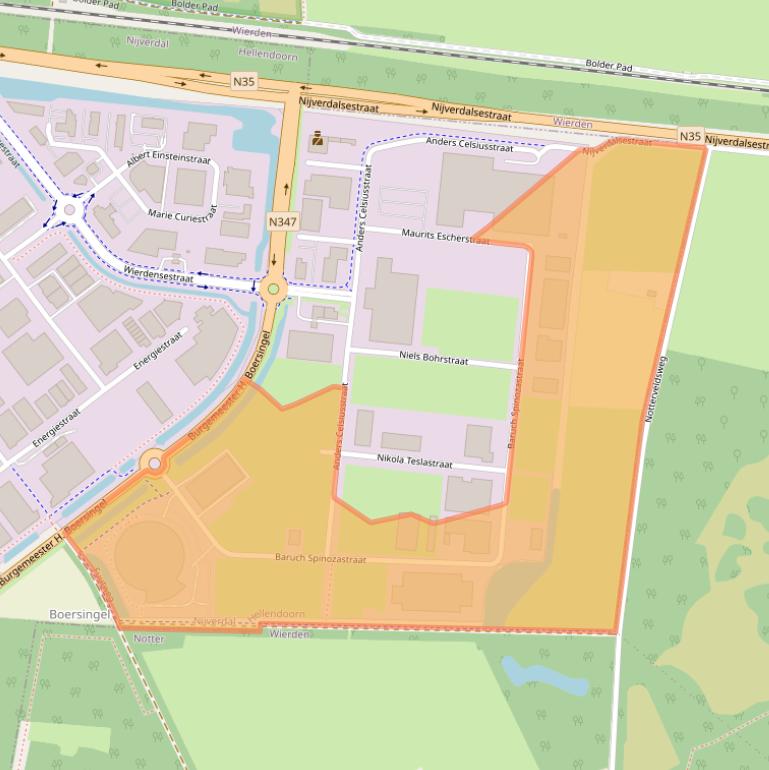 Kaart van postcodegebied 7442PD.