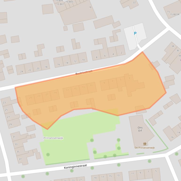 Kaart van postcodegebied 7442SB.