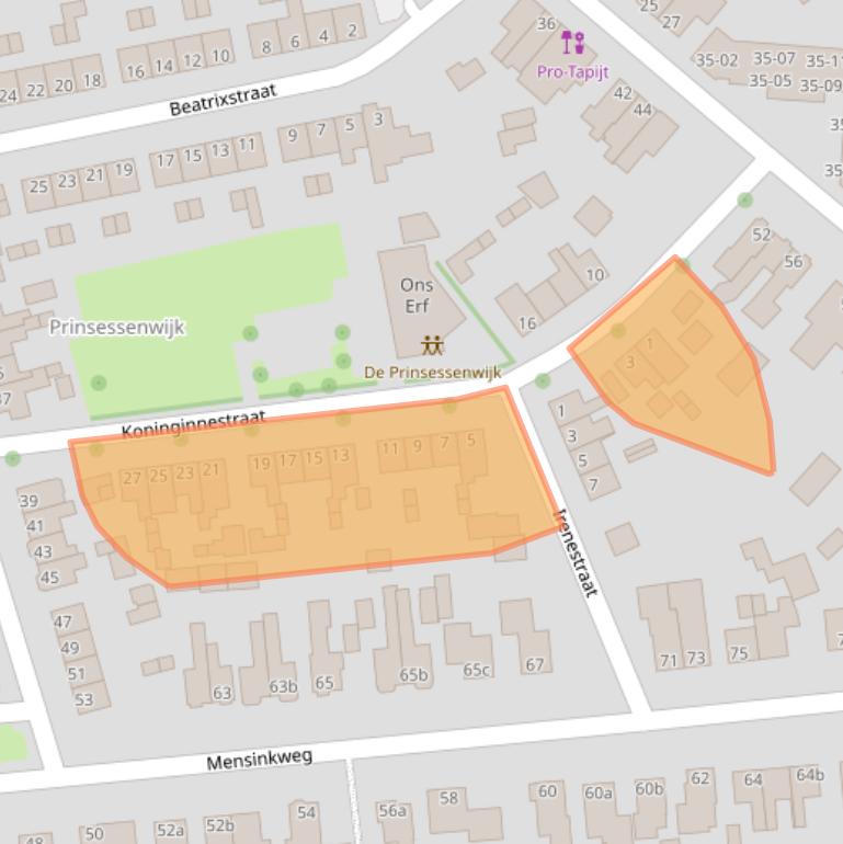 Kaart van postcodegebied 7442SE.