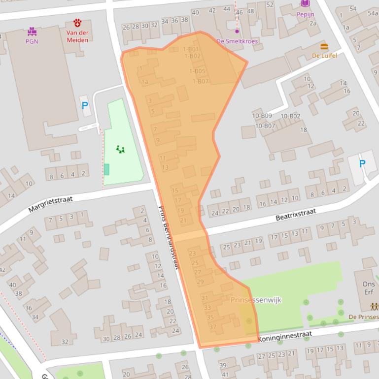 Kaart van postcodegebied 7442SK.