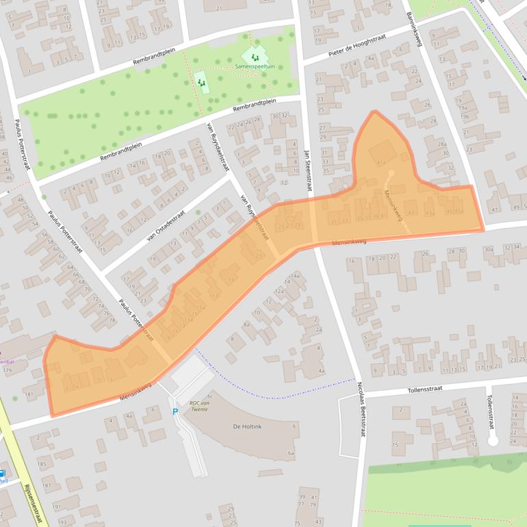 Kaart van postcodegebied 7442TA.