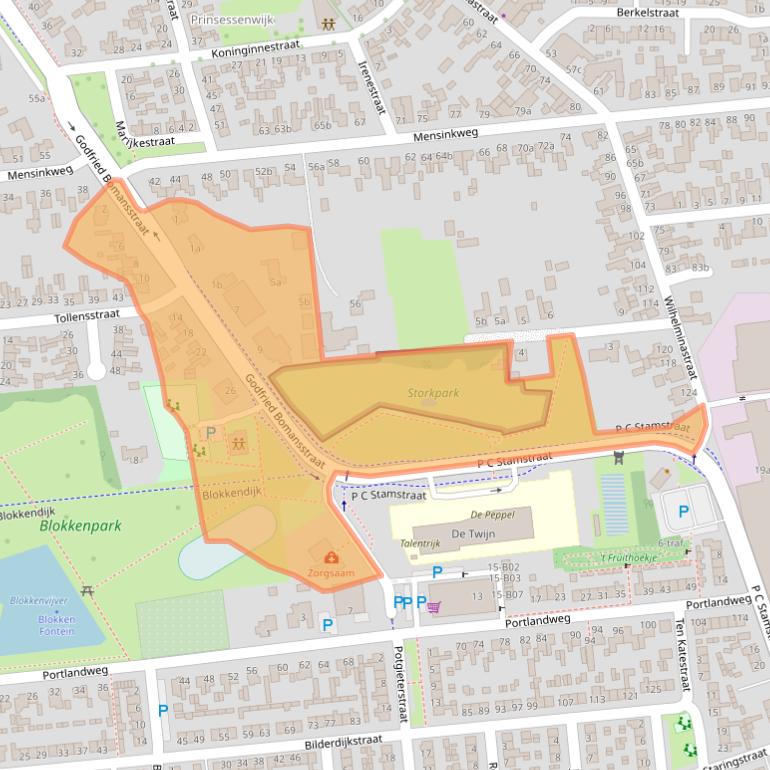 Kaart van postcodegebied 7442TH.