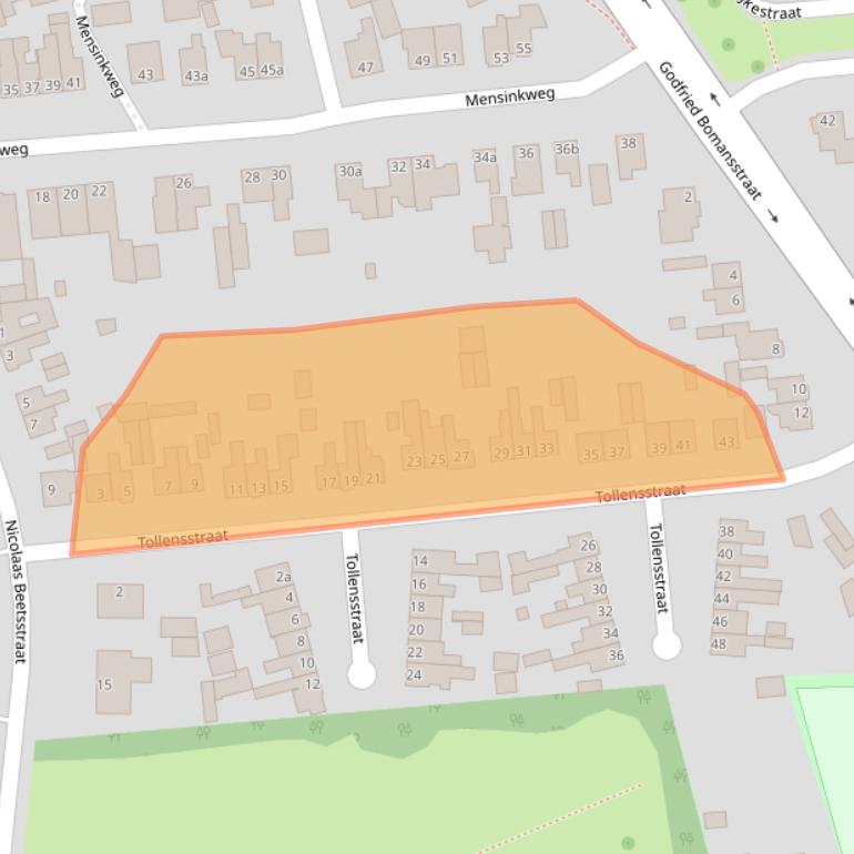 Kaart van postcodegebied 7442TX.