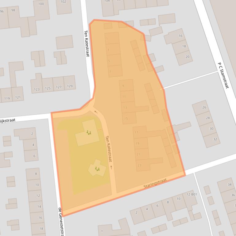 Kaart van postcodegebied 7442VN.