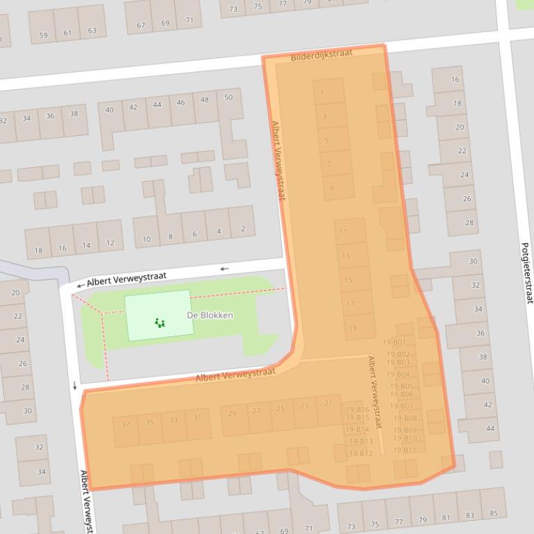 Kaart van postcodegebied 7442WD.