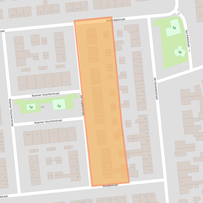 Kaart van postcodegebied 7442WJ.