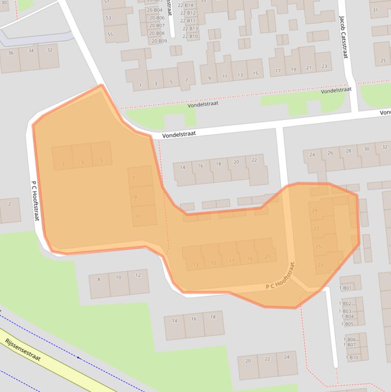 Kaart van postcodegebied 7442XA.