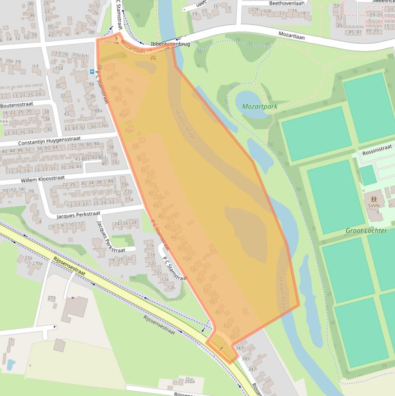 Kaart van postcodegebied 7442ZB.