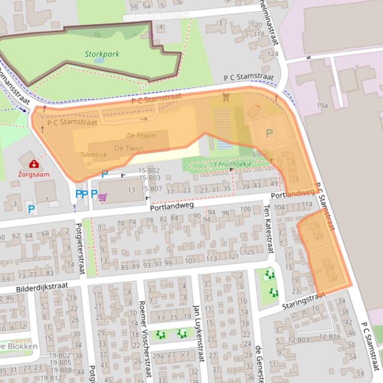 Kaart van postcodegebied 7442ZC.