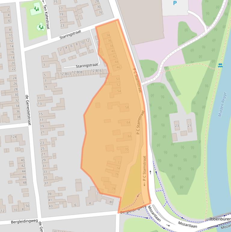 Kaart van postcodegebied 7442ZD.