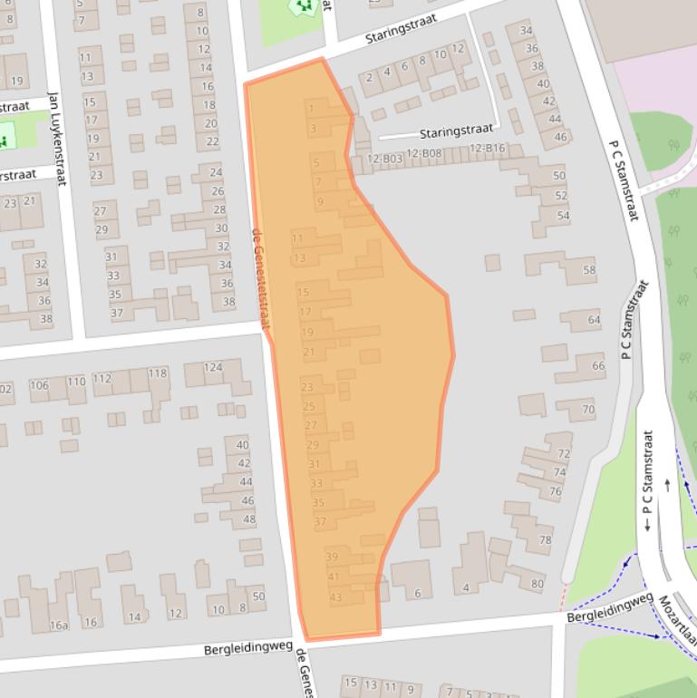 Kaart van postcodegebied 7442ZH.