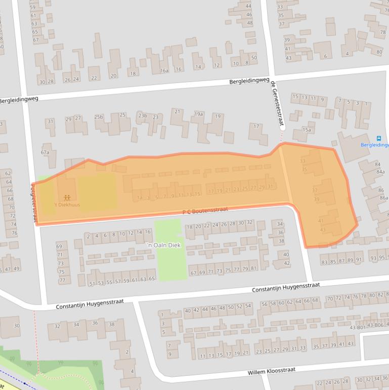 Kaart van postcodegebied 7442ZL.