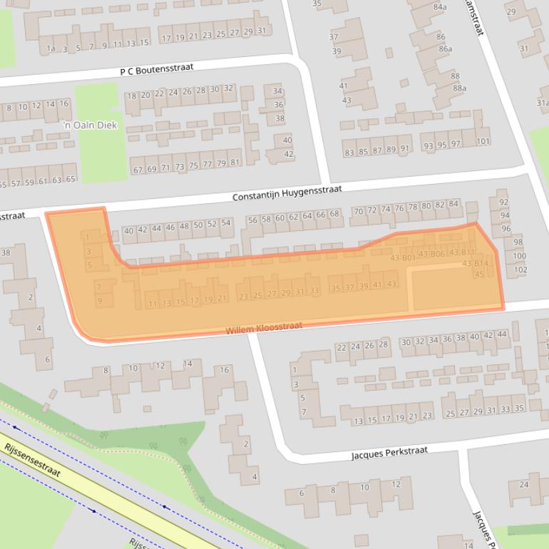 Kaart van postcodegebied 7442ZN.