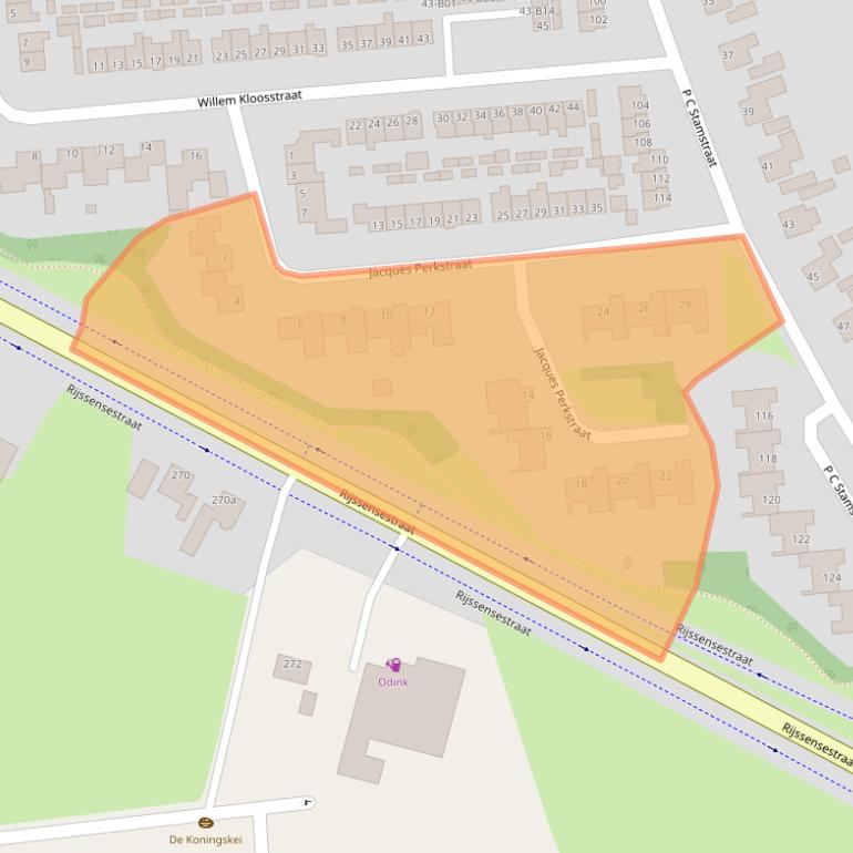 Kaart van postcodegebied 7442ZS.