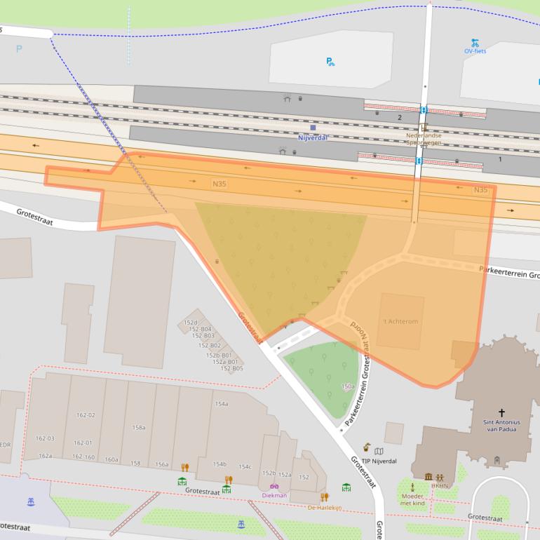Kaart van postcodegebied 7443AJ.
