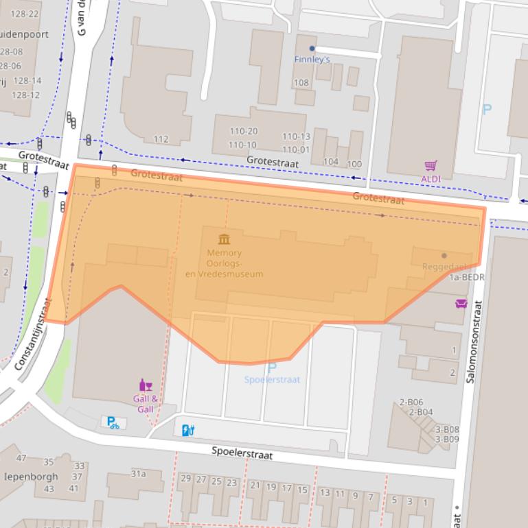 Kaart van postcodegebied 7443BA.