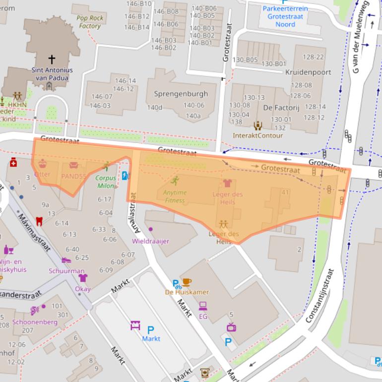 Kaart van postcodegebied 7443BB.