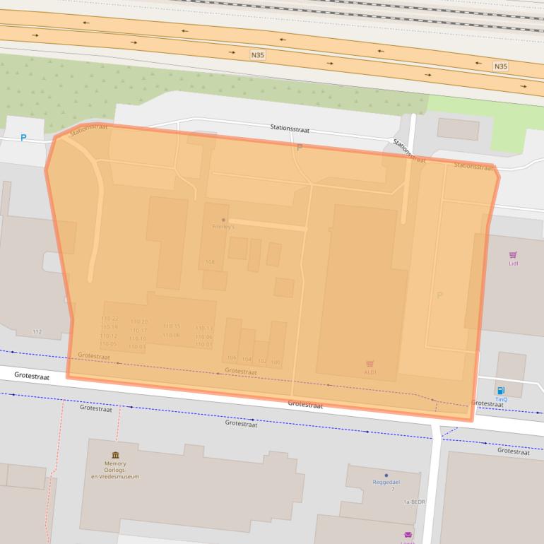 Kaart van postcodegebied 7443BL.