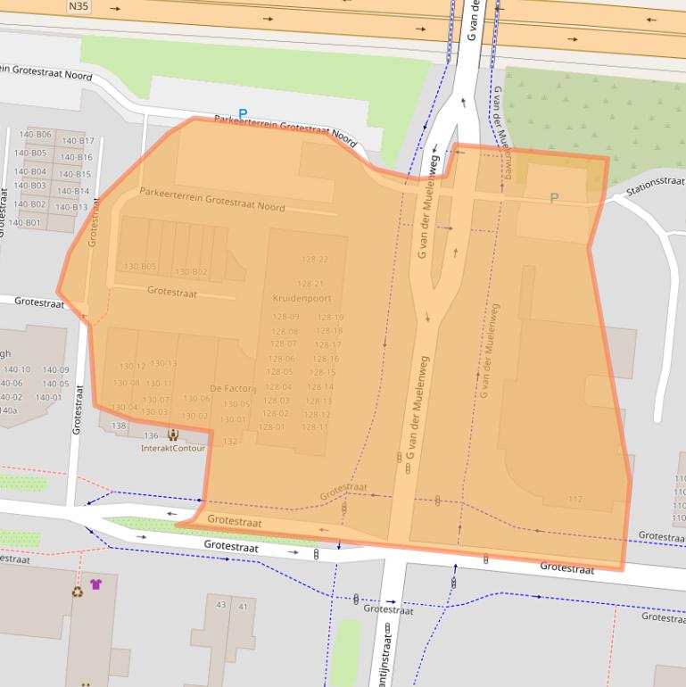 Kaart van postcodegebied 7443BM.