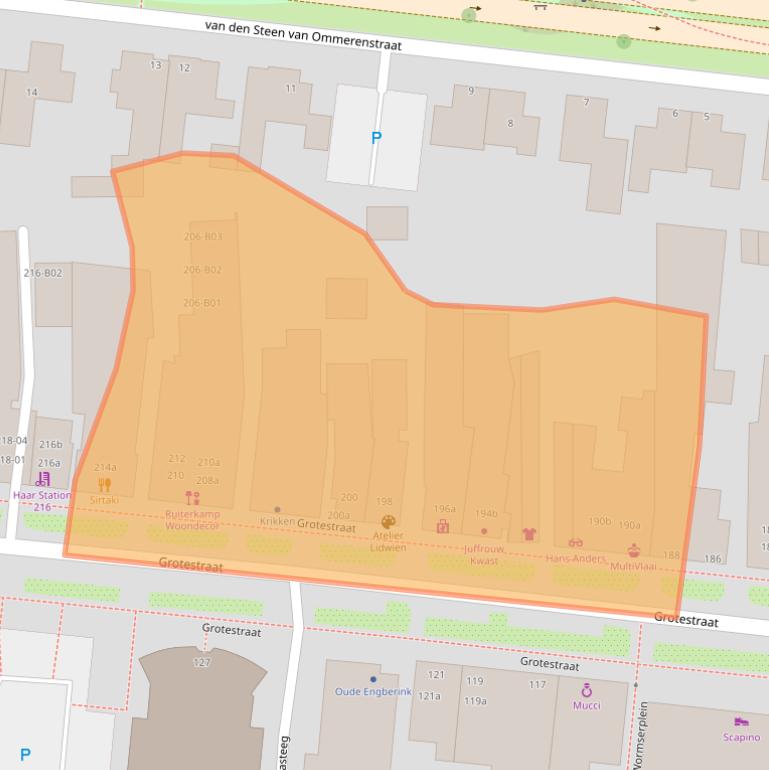 Kaart van postcodegebied 7443BS.