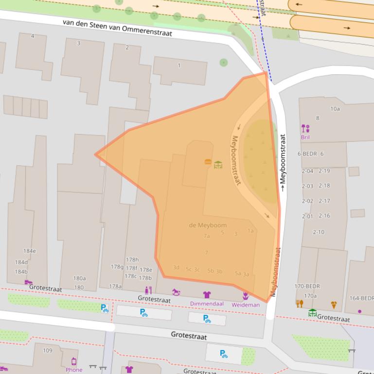 Kaart van postcodegebied 7443CA.