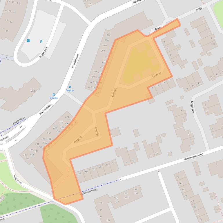 Kaart van postcodegebied 7443JJ.