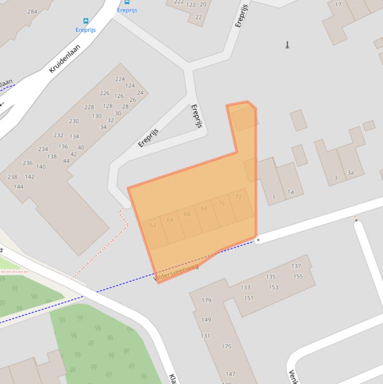 Kaart van postcodegebied 7443JS.