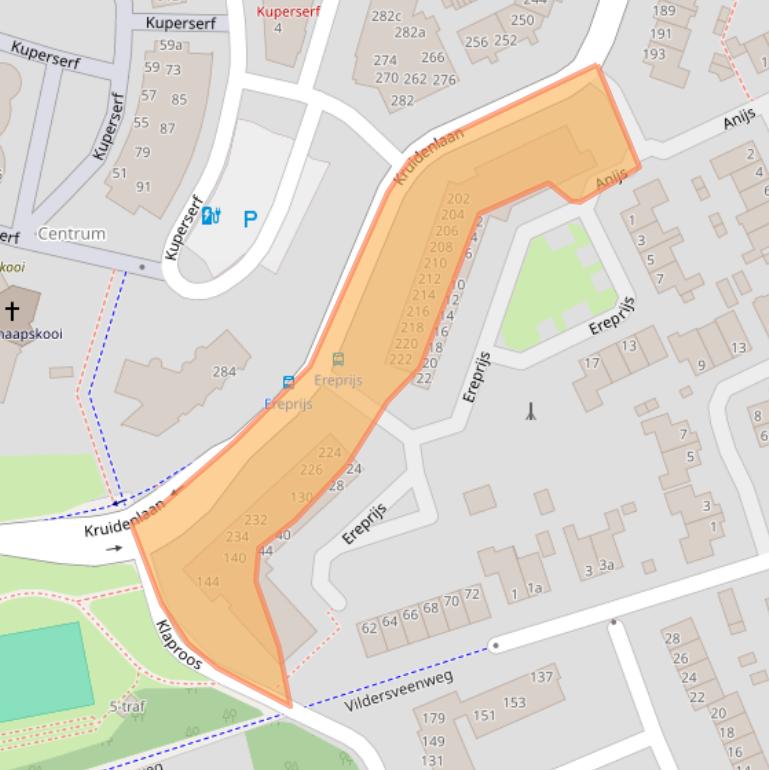 Kaart van postcodegebied 7443JT.