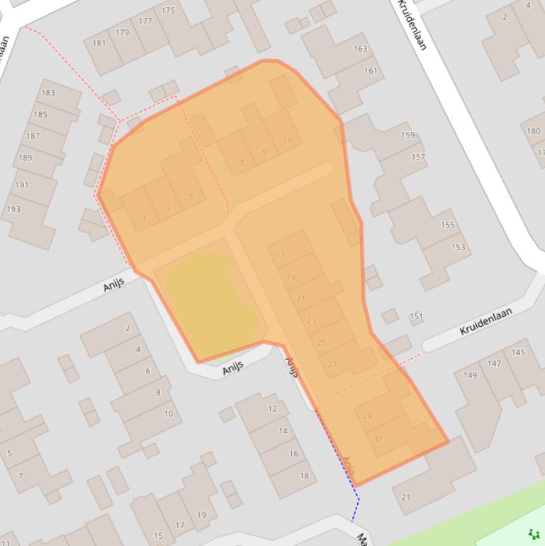 Kaart van postcodegebied 7443JX.