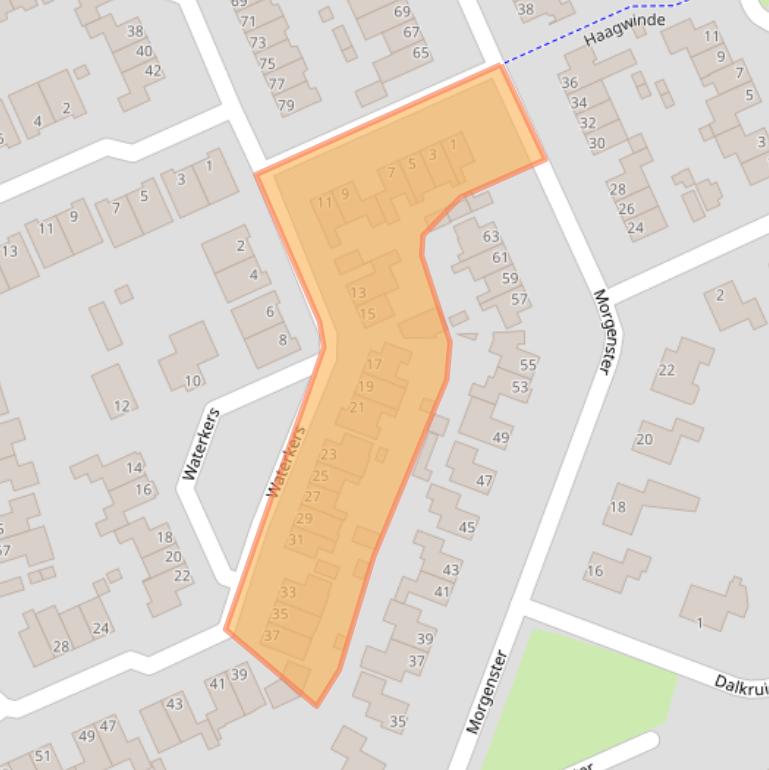 Kaart van postcodegebied 7443LN.