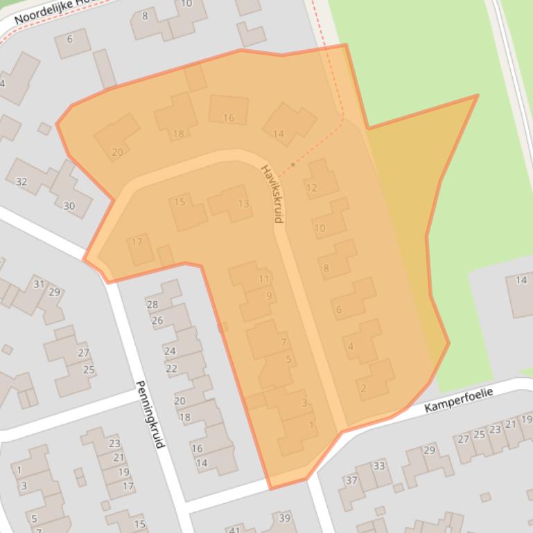 Kaart van postcodegebied 7443MD.